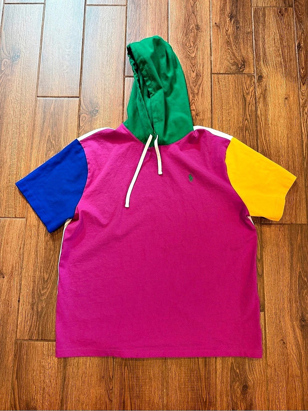 Polo Ralph Lauren Color Block Short Sleeve Hoodie XL